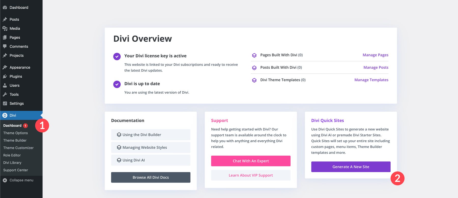 Furniture starter site for Divi